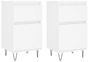vidaXL Ντουλάπια 2 τεμ. Λευκά 40 x 35 x 70 εκ. από Επεξεργασμένο Ξύλο