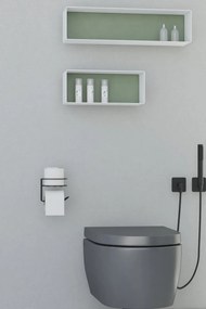 Μεταλλική στρογγυλή κολλητική βάση για χαρτί υγείας Μαύρο