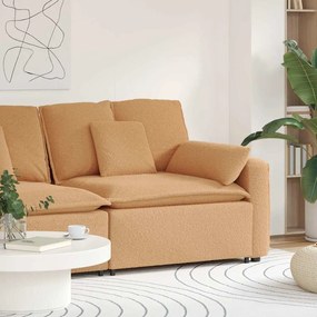 vidaXL Μονάδα Υποβραχιόνιου Καναπέ με Μαξιλάρια Μπεζ 100 εκ.
