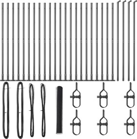 vidaXL Στύλος Περιφράξεων Γκρι 50 x 1,2 μ (25 μμ πλέγμα)