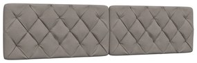 vidaXL Σκελετός Κρεβατιού Χωρίς Στρώμα Taupe 200x200 εκ.Υφασμάτινο
