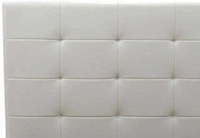 Κρεβάτι Roi pakoworld διπλό 160x200 PU λευκό ματ + αποθηκευτικό χώρο με ανατομικές τάβλες