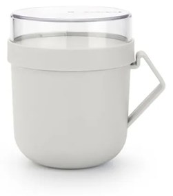 Brabantia 1006295 Κύπελλο με καπάκι Make&amp;Take 600ml, Light Grey