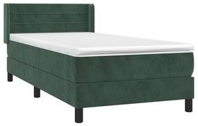 ΚΡΕΒΑΤΙ BOXSPRING ΜΕ ΣΤΡΩΜΑ ΣΚΟΥΡΟ ΠΡΑΣΙΝΟ 90X200 ΕΚ. ΒΕΛΟΥΔΙΝΟ 3131000