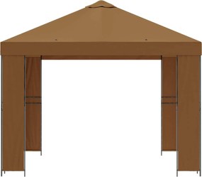 vidaXL Κιόσκι 3 x 3 m Μπεζ Πολυεστέρας και Χάλυβας 190 gsm