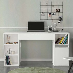 Γραφείο εργασίας Pontus Megapap χρώμα λευκό 145x60x74,4εκ.