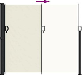 vidaXL Σκίαστρο Πλαϊνό Συρόμενο Κρεμ 180 x 500 εκ.