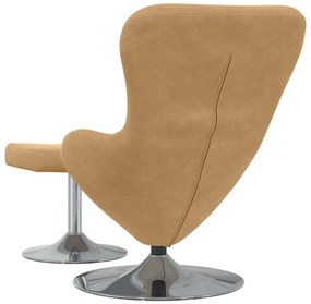 vidaXL Κάθισμα-αυγό 2 pcs Καφέ 63 x 73 x 90 εκ Βελούδο