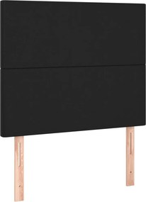 vidaXL Κεφαλάρι Κρεβατιού LED Μαύρο 90x5x118/128 εκ
