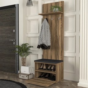 Έπιπλο εισόδου Track Megapap χρώμα καρυδί 60x38,2x190εκ.