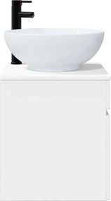 vidaXL Επιτοίχιος νιπτήρας βανίλιας Λευκό 49 x 44,5 x 66,5 εκ