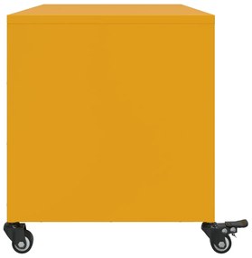 Έπιπλο Τηλεόρασης Μουσταρδί Κίτρινο 68x39x43,5 εκ. από Ατσάλι - Κίτρινο