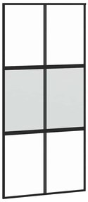 vidaXL Σετ συρόμενης πόρτας με υλικό μαύρο 102,5x205 cm