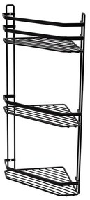 Estia 02-6488 Elegant Γωνιακή Επιτοίχια Ραφιέρα Μπάνιου Μεταλλική με 3 Ράφια, 28x18x54cm