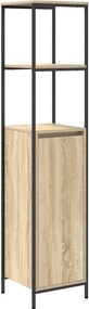 vidaXL Ντουλάπι μπάνιου με ράφια Sonoma δρυς 36x35x165 εκ.