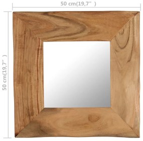 vidaXL Καθρέφτης Μακιγιάζ 50 x 50 εκ. από Μασίφ Ξύλο Ακακίας