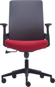 BF8950 Πολυθρόνα Γραφείου Mesh Γκρι, Ύφασμα  Μπορντώ   1τμχ