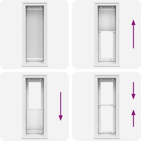vidaXL Πλισέ περσίδα Λευκό 45x100 cm Πλάτος υφάσματος 44,4 cm