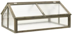 vidaXL Θερμοκήπιο Γκρι 114 x 80 x 50 εκ. από Ξύλο Ελάτης