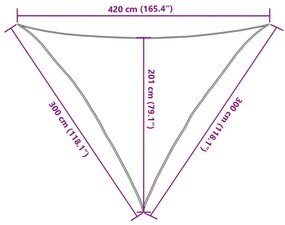 Πανί Σκίασης Κρεμ 3 x 3 x 4,2 μ. από HDPE 160 γρ/μ² - Κρεμ