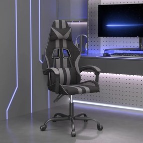 VidaXL Καρέκλα Gaming Μαύρο/Γκρι από Συνθετικό Δέρμα
