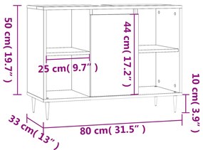 ΝΤΟΥΛΑΠΙ ΜΠΑΝΙΟΥ ΓΚΡΙ ΣΚΥΡΟΔΕΜΑΤΟΣ 80X33X60 ΕΚ. ΕΠΕΞ. ΞΥΛΟ 831624