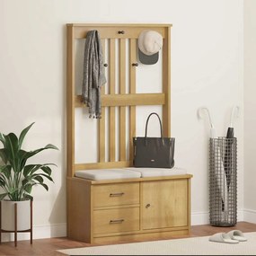 vidaXL Δέντρο χωλ "SANDNES" 87x40x159,5 εκ. Πεύκο μασίφ ξύλο