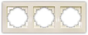 Πλαίσιο Διακόπτη Πρίζας Τριπλό Lumen-15-0322-Μπεζ 15-0322
