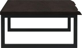 vidaXL Ράφι Νιπτήρα Τοίχου από Ατσάλι / Μασίφ Ξύλο Δρυός