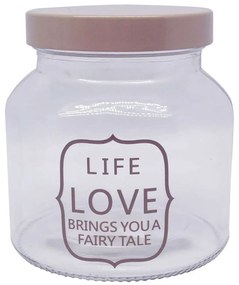 Βάζο Αποθήκευσης 819980 600ml Clear Ankor Metal, Glass