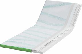 vidaXL Στρώμα επικάλυψης Λευκό και Πράσινο 80 x 200 cm Υφασμα Jacquard