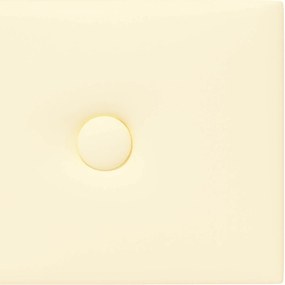 vidaXL Κεφαλάρι Τοίχου 12 pcs Κρεμ 90 x 15 cm Τεχνητό Δέρμα