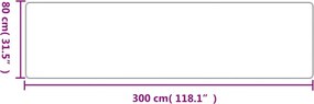 vidaXL Χαλί Διάδρομος Εμφάνιση Σιζάλ Χρώμα Άμμου 80 x 300 εκ.