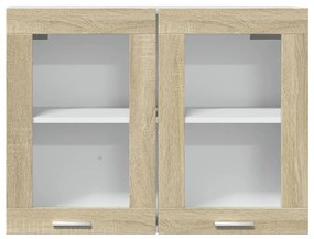 vidaXL Ντουλάπι Κρεμαστό με Τζάμι Lyon Sonoma Δρυς 80x31x60εκ.