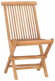 vidaXL Σετ Τραπεζαρίας Εξ. Χώρου Πτυσσόμενο 5 τεμ. από Μασίφ Ξύλο Teak