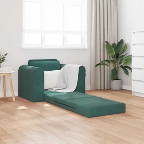 vidaXL Καναπές Κρεβάτι 2 σε 1 Σκούρο Πράσινο 98x71x83 εκ. Βελούδινος