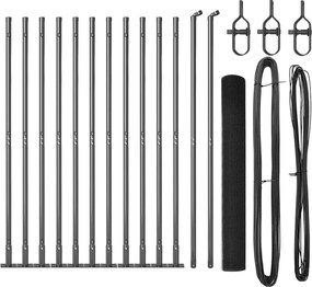 vidaXL Στύλος Περιφράξεων Γκρι 25 x 1,2 m (25 x 25 mm πλέγμα)