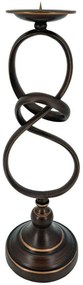 Κηροπήγιο Ακανόνιστο 15-00-23972 Φ12,5x45cm Brown Marhome Metal