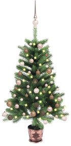 vidaXL Χριστουγεννιάτικο Δέντρο Τεχνητό με LED & Μπάλες Πράσινο 65 εκ