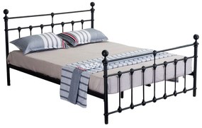 Κρεβάτι ArteLibre IRENE Μεταλλικό Sandy Black 212.5x161x68cm (Στρώμα 150x200cm)