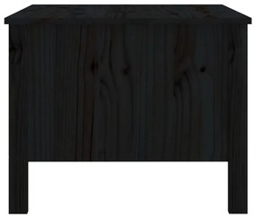 Τραπεζάκι Σαλονιού Μαύρο 100x50x40 εκ. από Μασίφ Ξύλο Πεύκου - Μαύρο