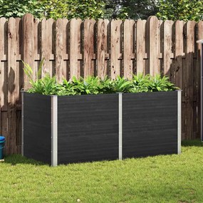 vidaXL Ζαρντινιέρα Υπερυψωμένη Γκρι 200 x 100 x 91 εκ. από WPC