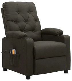 vidaXL Πολυθρόνα Μασάζ Ηλεκτρική Taupe Υφασμάτινη