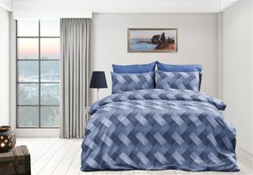 Σετ Σεντόνια Polycotton King 240x270εκ. Αλκμήνη 454 Blue DimCol