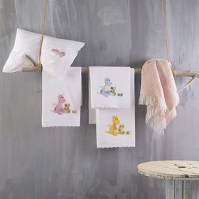 Σεντόνια Βρεφικά Willy Σετ 3τμχ Pink Ρυθμός Cradle 105x160cm 100% Cotton