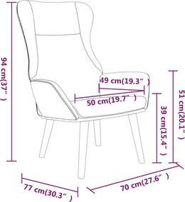 vidaXL Πολυθρόνα Relax Ανοιχτό Γκρι Υφασμάτινη με Υποπόδιο