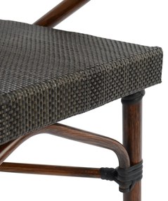 Καρέκλα - Πολυθρόνα CLAY C5025 Αλουμινίου Bamboo Look Καφέ με Textline 60,5x59x81 εκ. 60.5x59x81 εκ.