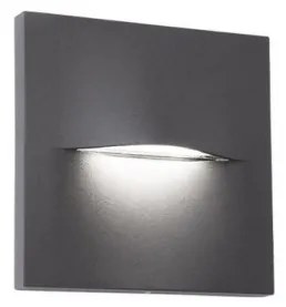 Απλίκα Φωτιστικό Τοίχου LED 3W 3000K IP65 14x14 Vita Viokef-4298400-Ανθρακί 4298400