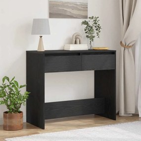 vidaXL Κονσόλα Τραπεζιού Μαύρη Δρυς 89 x 41 x 76,5 εκ. από Τεχνητό Ξύλο