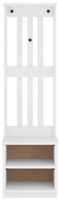 vidaXL Δέντρο χωλ SANDNES Λευκό 45x40x159,5 εκ. Πεύκο μασίφ ξύλο